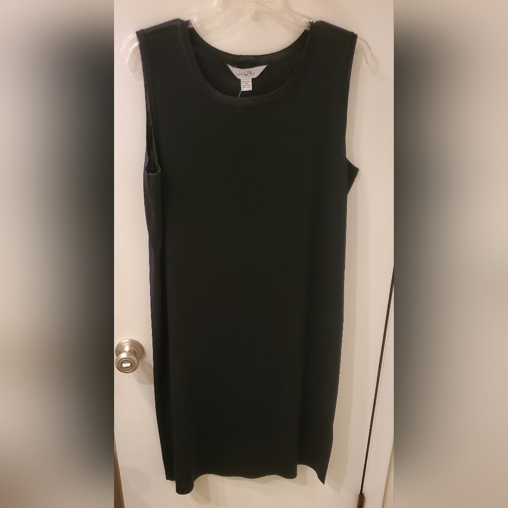 Ming Wang 1X NWT Elegant Black Sleeveless Dress